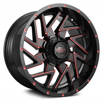 809 Gloss Black with Red Milled Accents