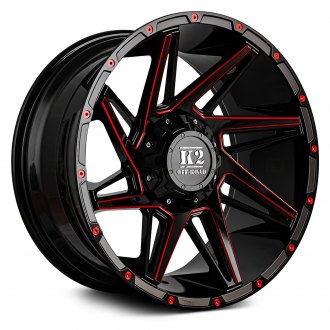 K09 TORQUE Gloss Black with Red Milled Accents