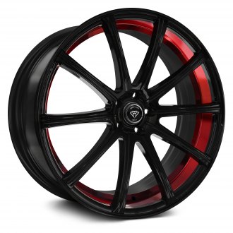 W3195 Black with Red Inner Lip